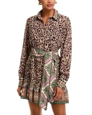 Leopard Belted Mini Dress