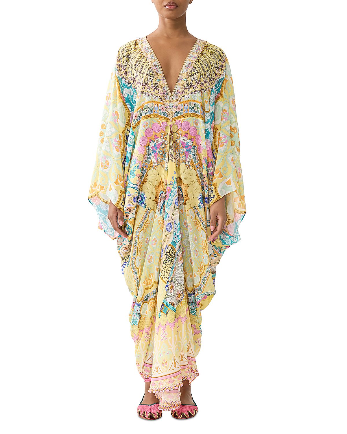Camilla Long Silk Kaftan