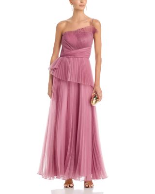 Delphine Pleated Organza Gown