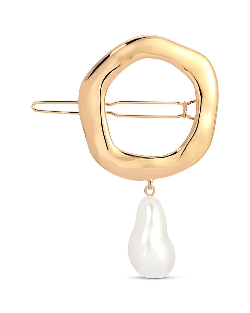 Ettika Open Circle Imitation Pearl Barrette