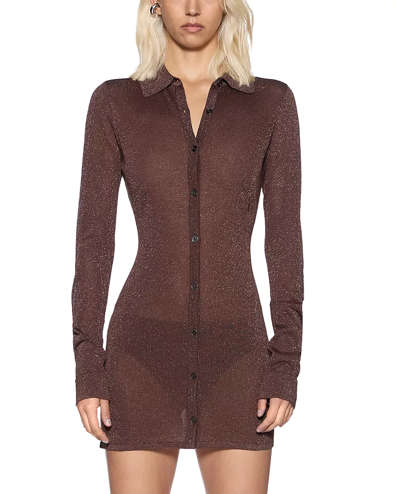 Ksubi Devin Long Sleeve Shirt Dress