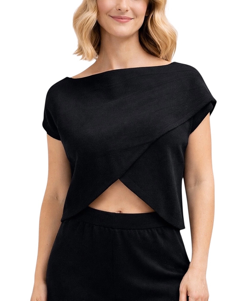 Accouchee Mini Knit Crossover Sleeveless Maternity/Nursing Top
