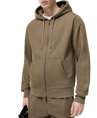  Check Piping Cotton Zip Hoodie