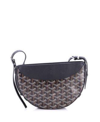   Hirondelle Shoulder Bag Coated Canvas and Leather