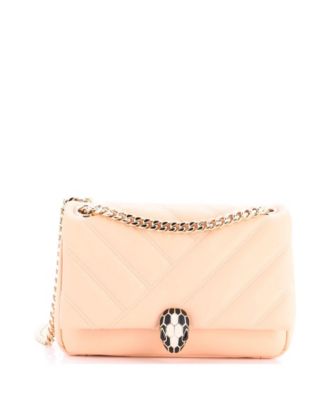  Small Serpenti Cabochon Shoulder Bag Diagonal Quilted Leather