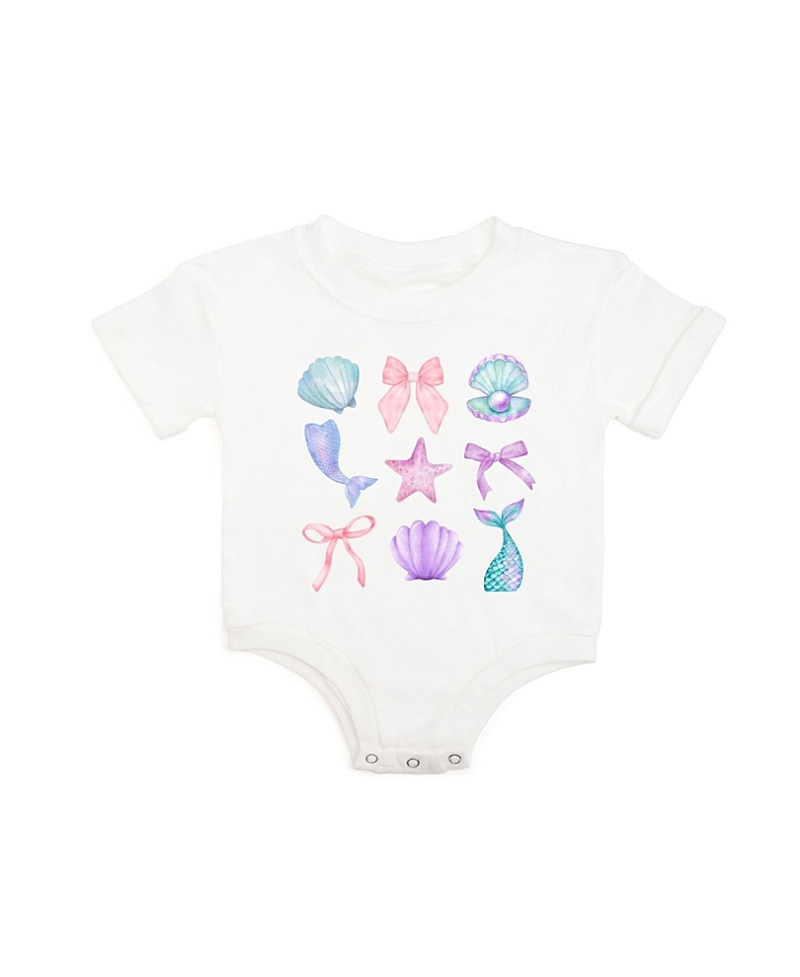 Sweet Wink Girls' Mermaid Cutie Short Sleeve Romper - Baby