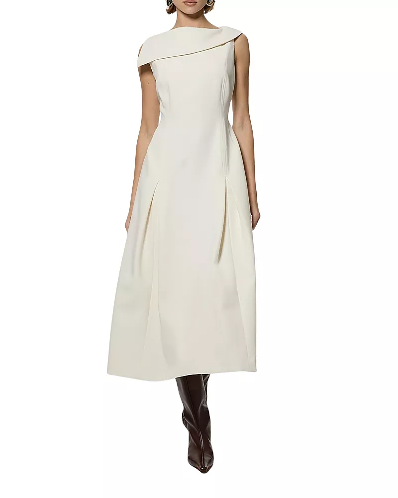 Karen Millen Asymmetric Neck Tailored Dress