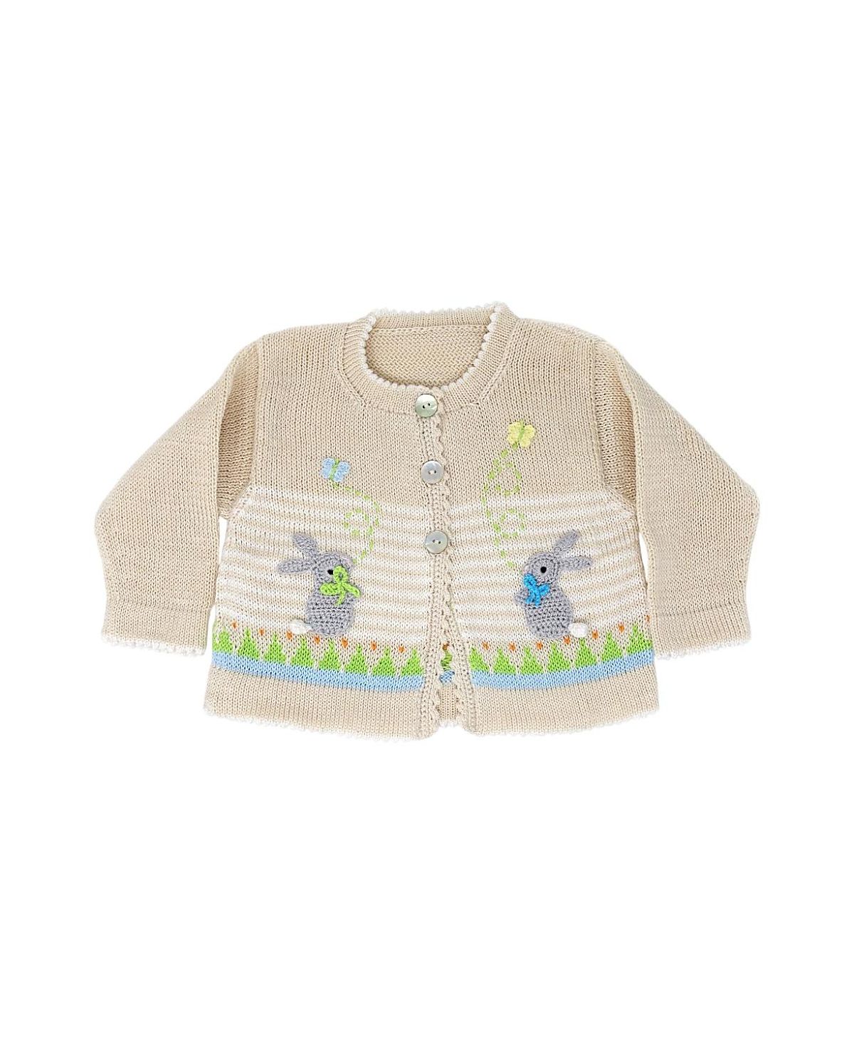 Melange Collection Girls' Knit Bunny Cardigan - Baby, Little Kid