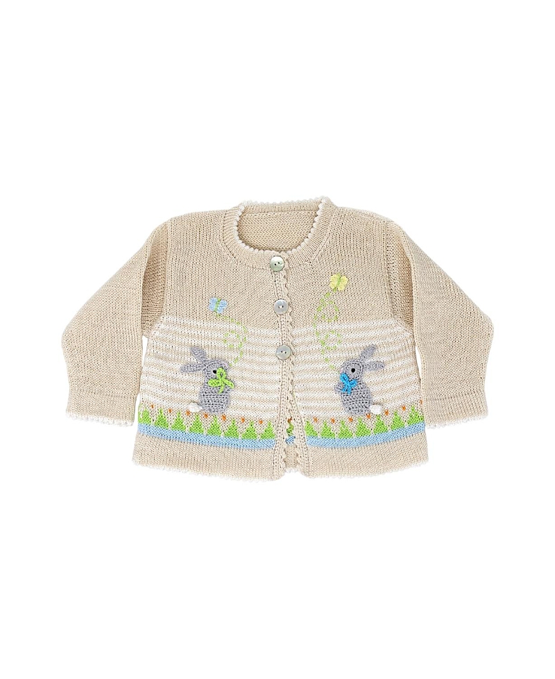 Melange Collection Girls' Knit Bunny Cardigan - Baby, Little Kid