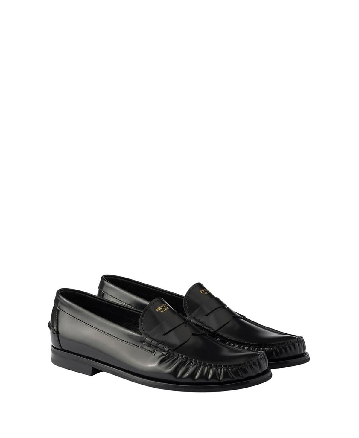 Prada Men's Brushed Leather Loafers