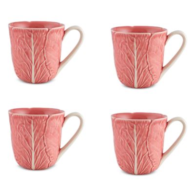 Cabbage Pink Mug, Set of 4