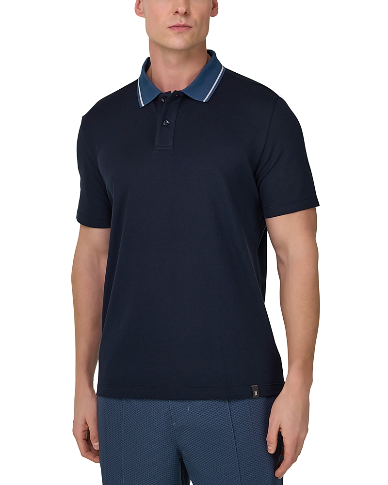Boggi Milano High Performance Pique Polo Shirt with S Cafe Yarn