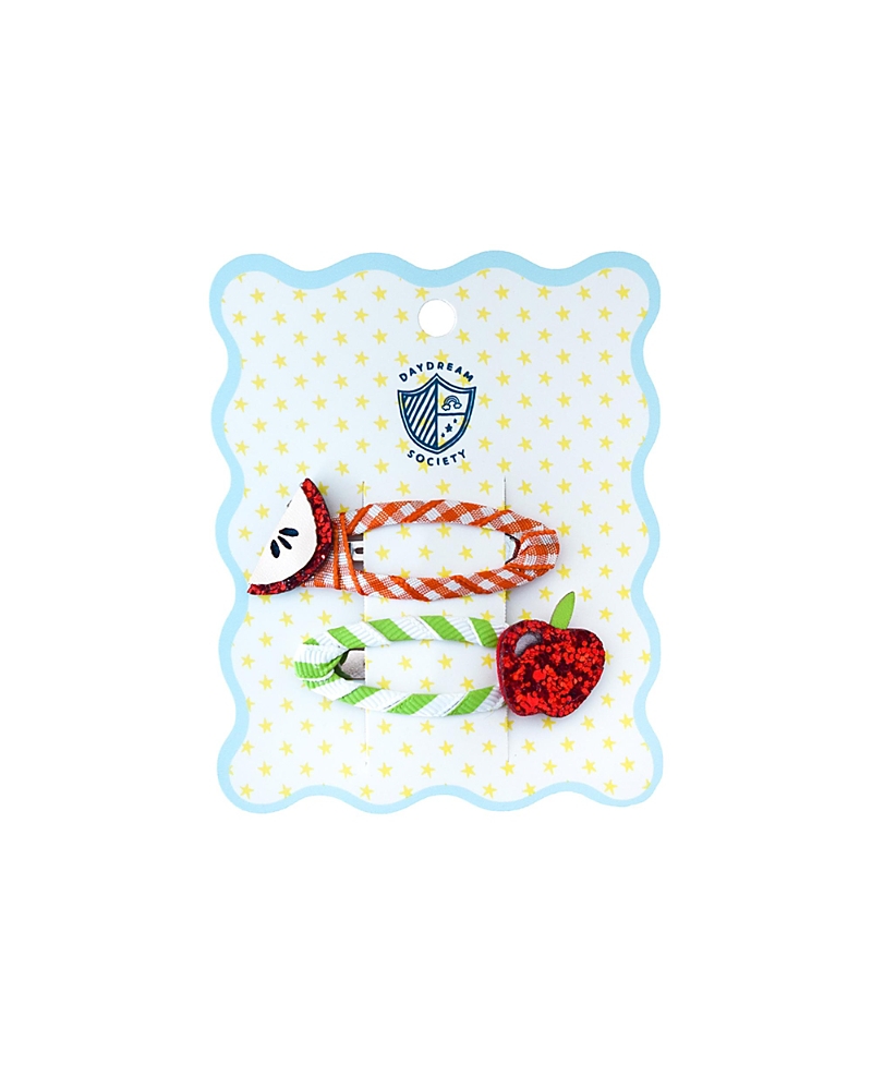 Jollity & Co. Smarty Pants Apple Hair Clips, Set of 2