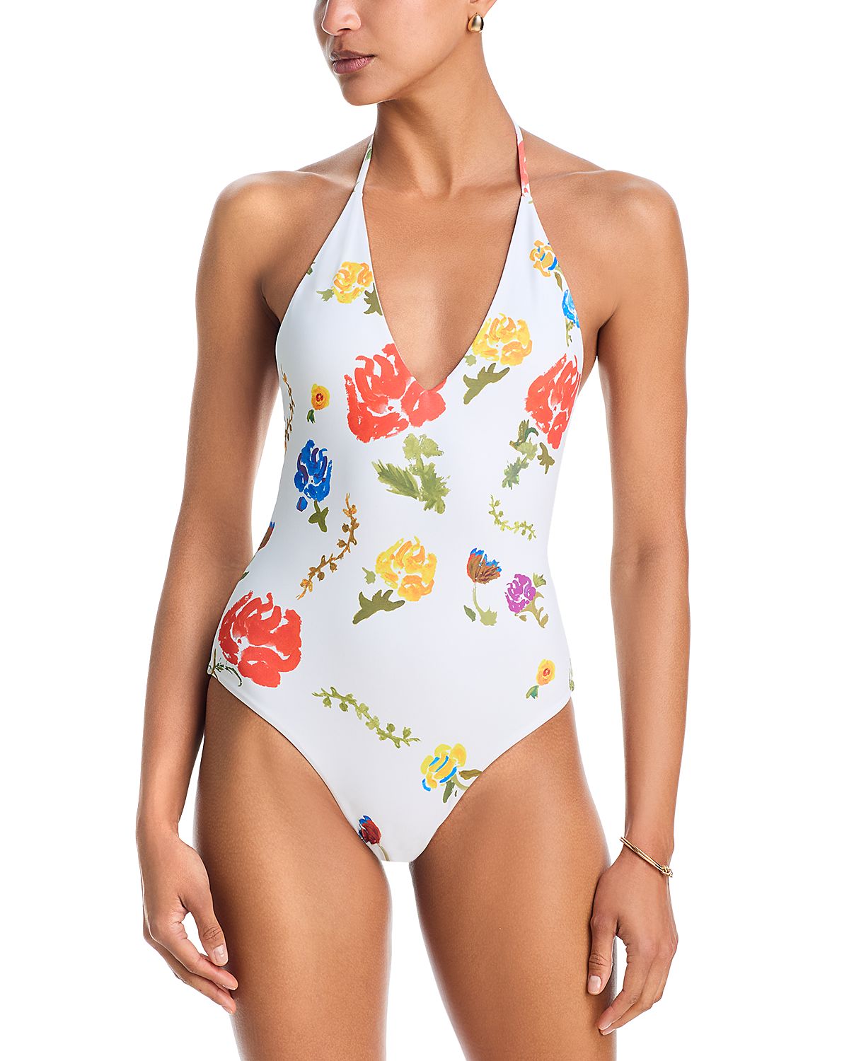 Caroline Constas Vivi Halter One Piece Swimsuit