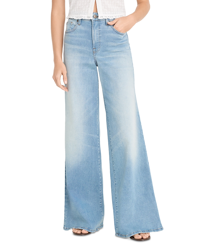 Good American Good Waist High Rise Palazzo Jeans in Indigo417