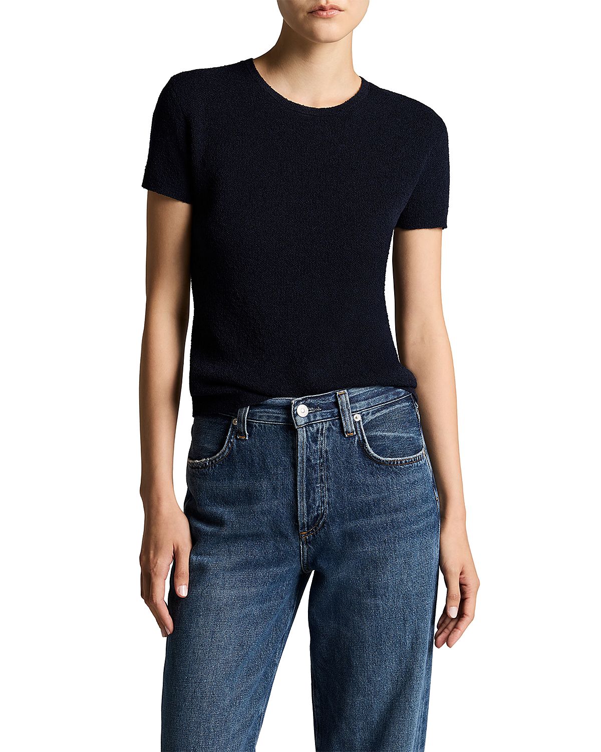 Vince Textured Crewneck Top