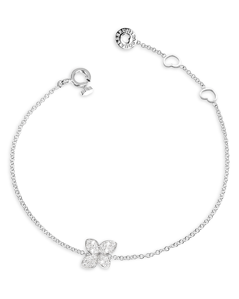 Pasquale Bruni 18K White Gold Petit Garden Diamond Flower Chain Bracelet, 0.15 tcw