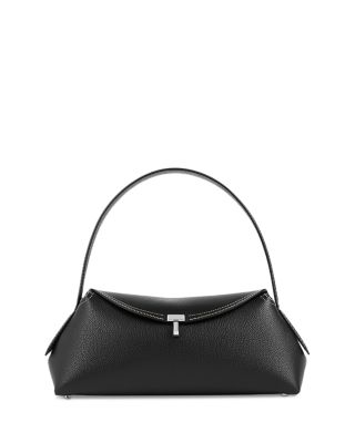 T Lock Leather Shoulder Bag