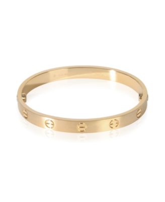  Brushed Finished Love 18k Yellow Gold Bracelet