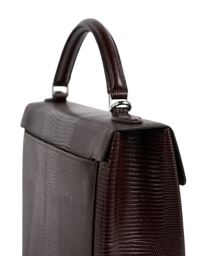 TOTEME Lizard Embossed Leather Top Handle Bag by Bloomingdale's