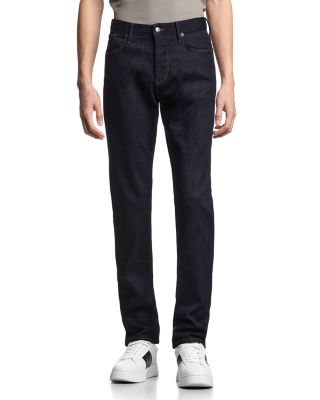 Essential J06 Slim Fit Stretch Cotton Denim Jeans in Dark Blue Denim