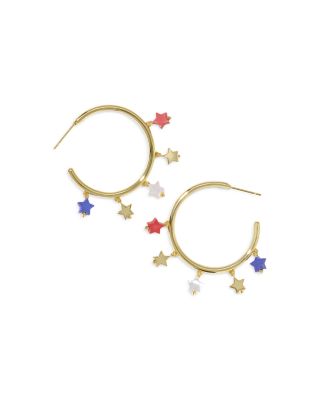 Camila Star Charm Hoop Earrings