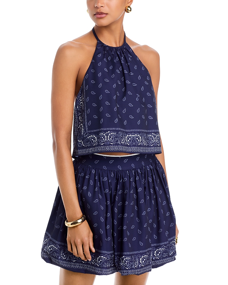 Aqua Paisley Bandana Halter Top - Exclusive