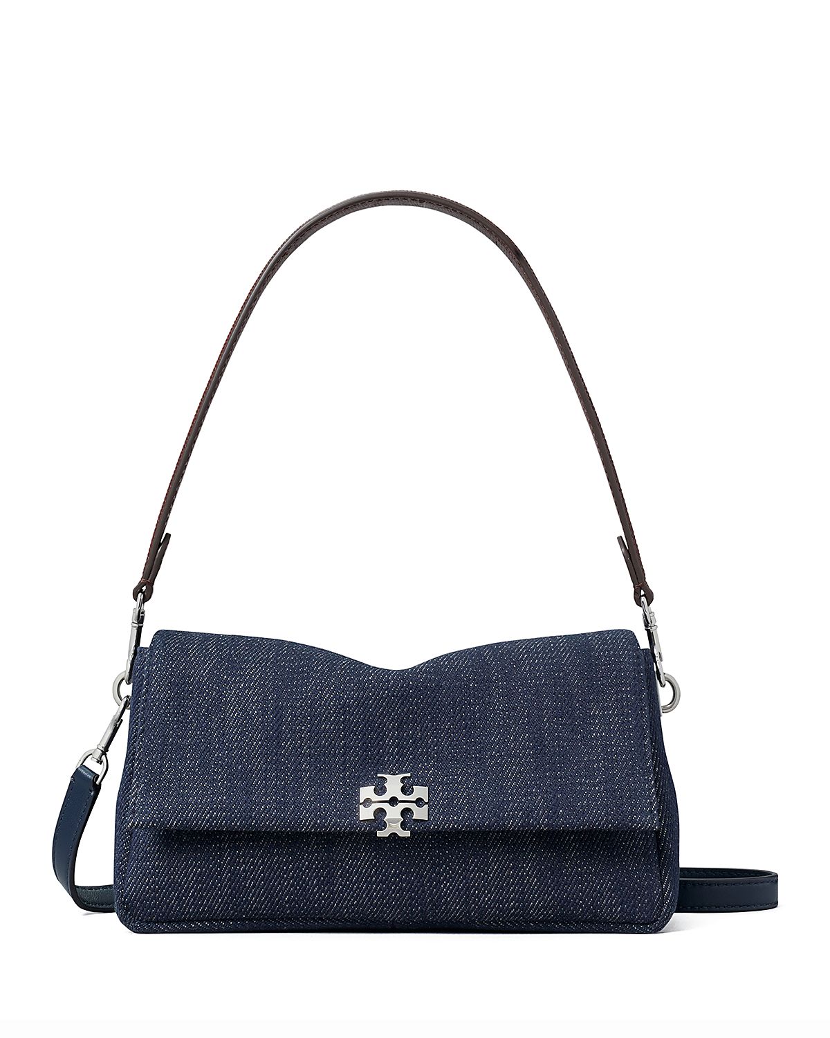 Tory Burch Charlie Small Denim Shoulder Bag