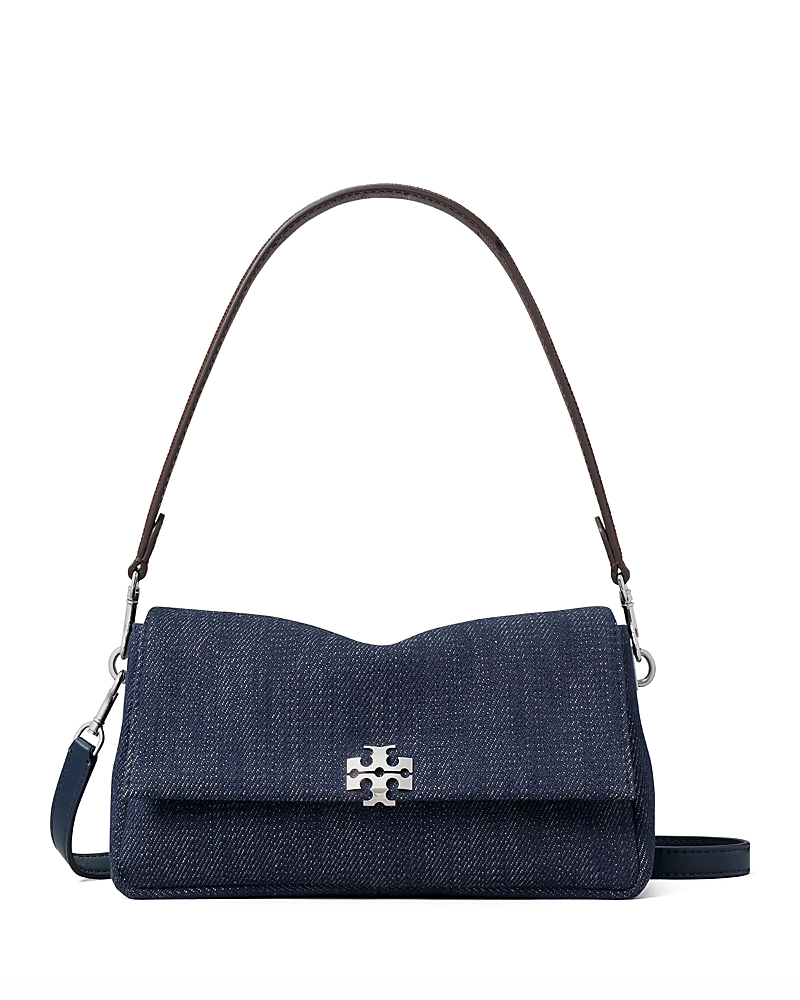 Tory Burch Charlie Small Denim Shoulder Bag