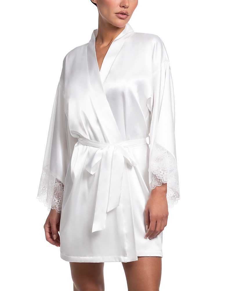 In Bloom by Jonquil Satin Lace Cuff Robe