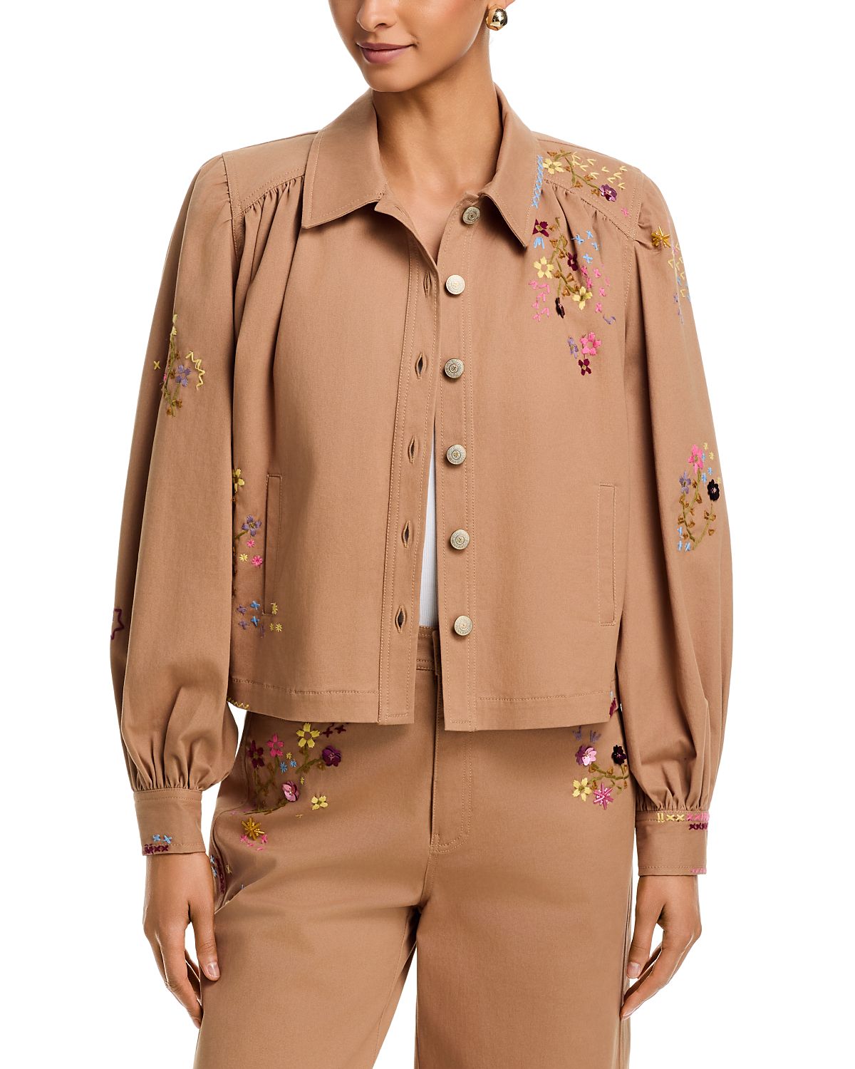 Cinq a Sept Wildflower Embroidered Lyla Jean Jacket