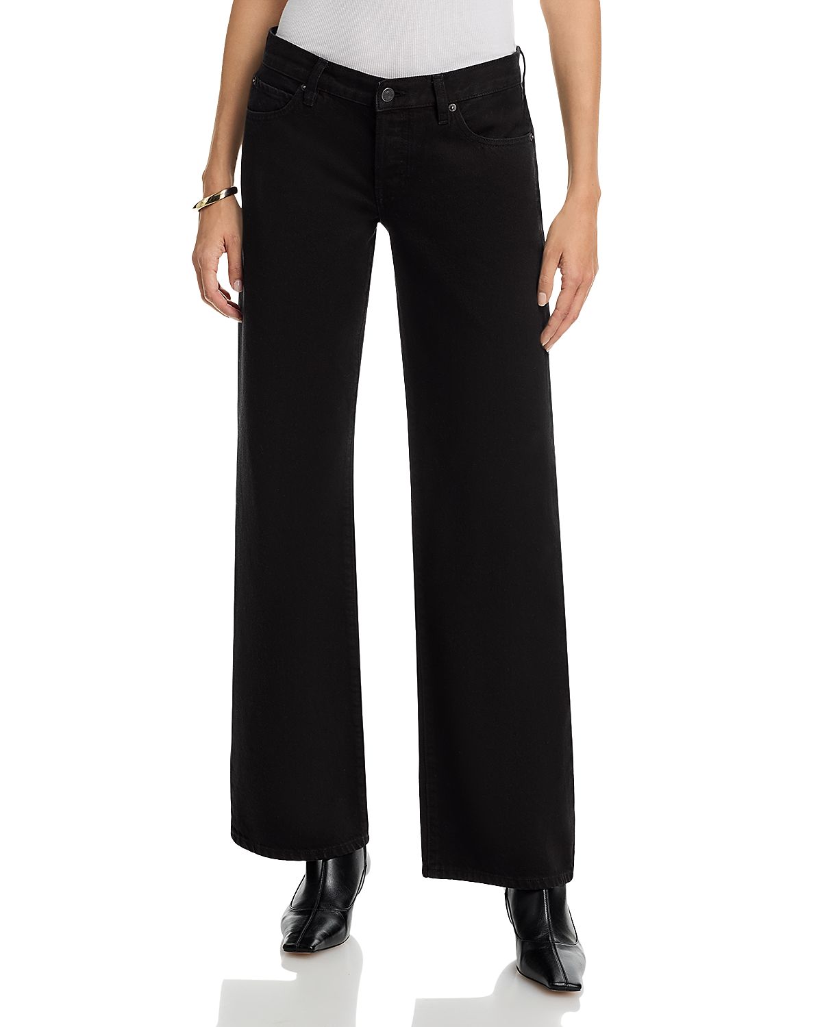 Frame The Gray Mid Rise Relaxed Bootcut Jeans