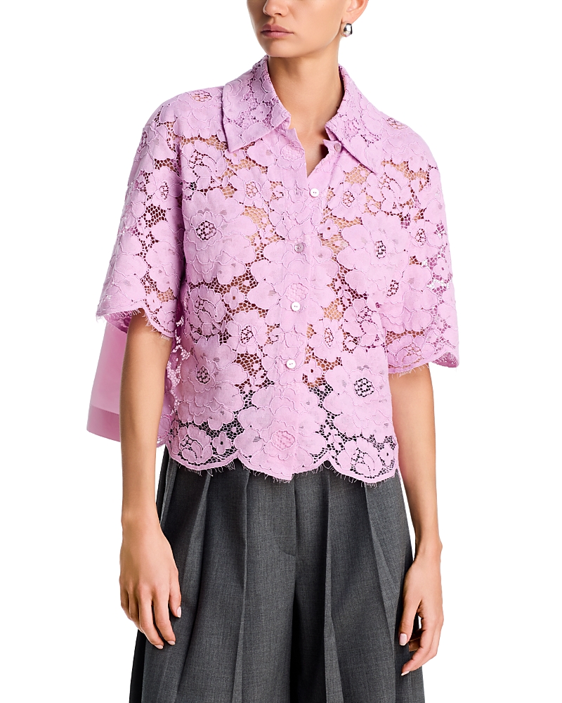 Patou Cropped Lace Blouse