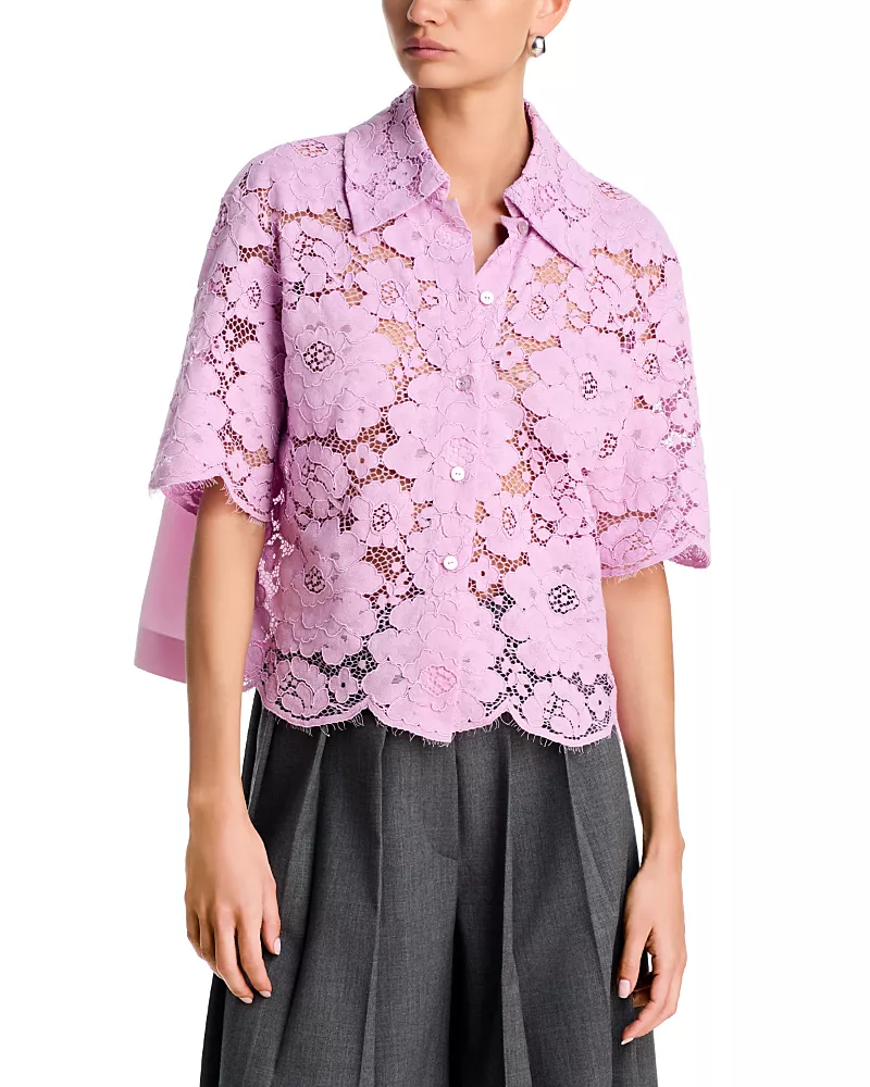 Patou Cropped Lace Blouse
