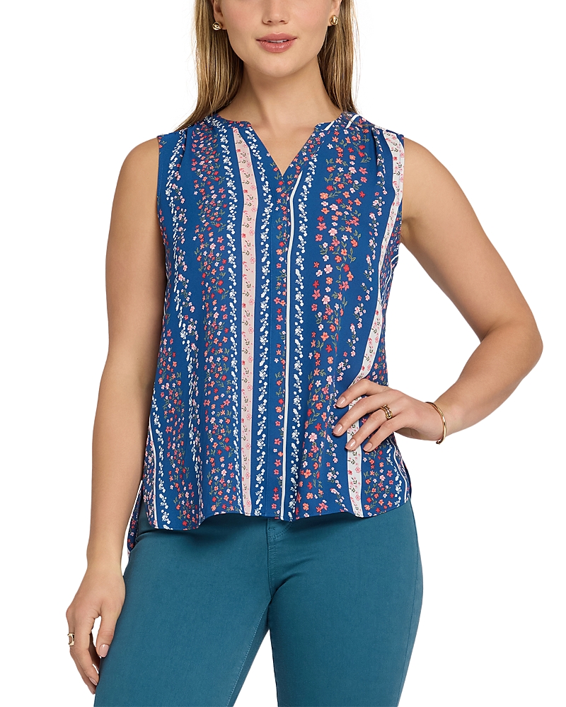 Nydj Sleeveless Pleat Back Blouse