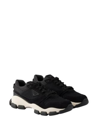  Women's Mesh Fabric And Suede Sneakers