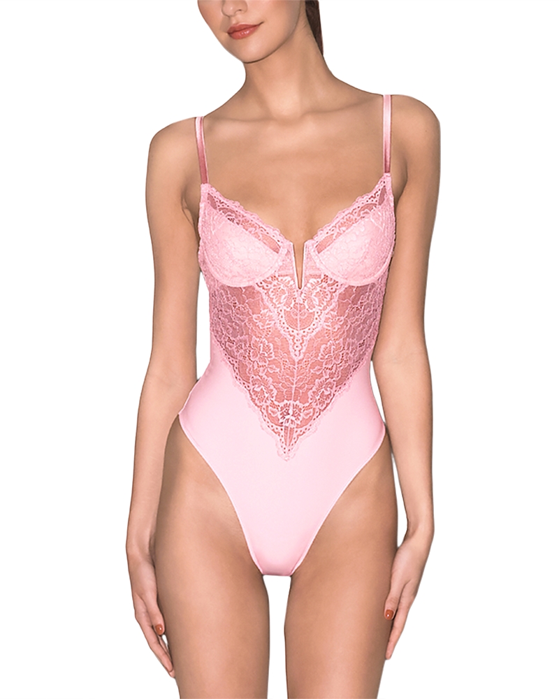 Fleur Du Mal Bianca Lace Bodysuit