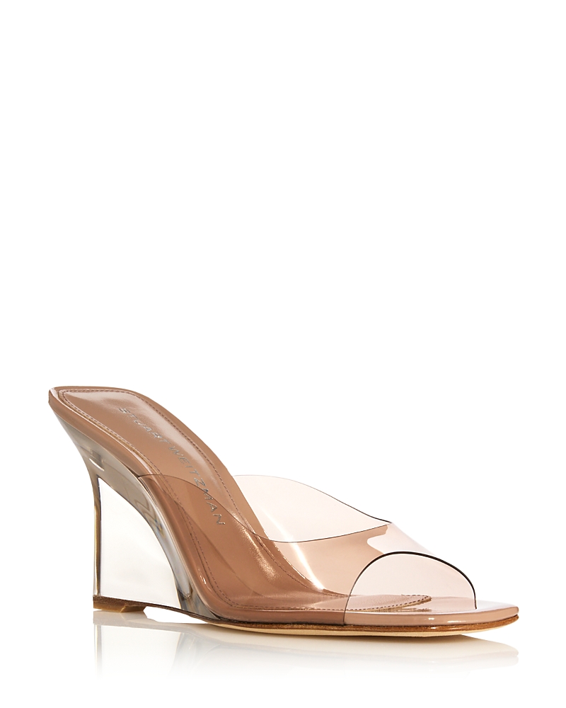 Stuart Weitzman Women's Vinnie Lucite 85 Mules