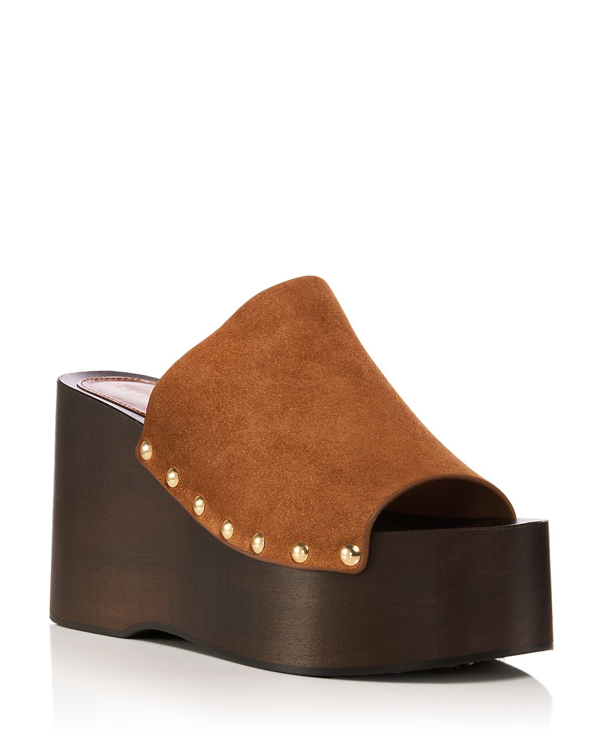 Stuart Weitzman Women's Kate Clog Wedge Slides