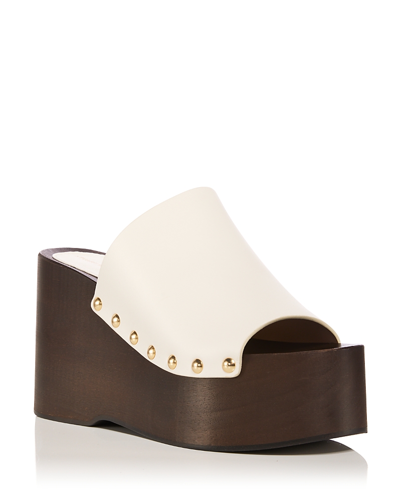 Stuart Weitzman Women's Kate Clog Wedge Slides