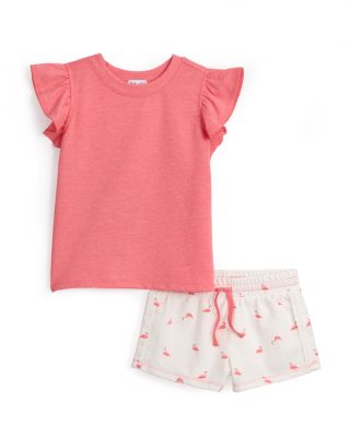 Girls' Flamingo Fun Short Set - Little Kid