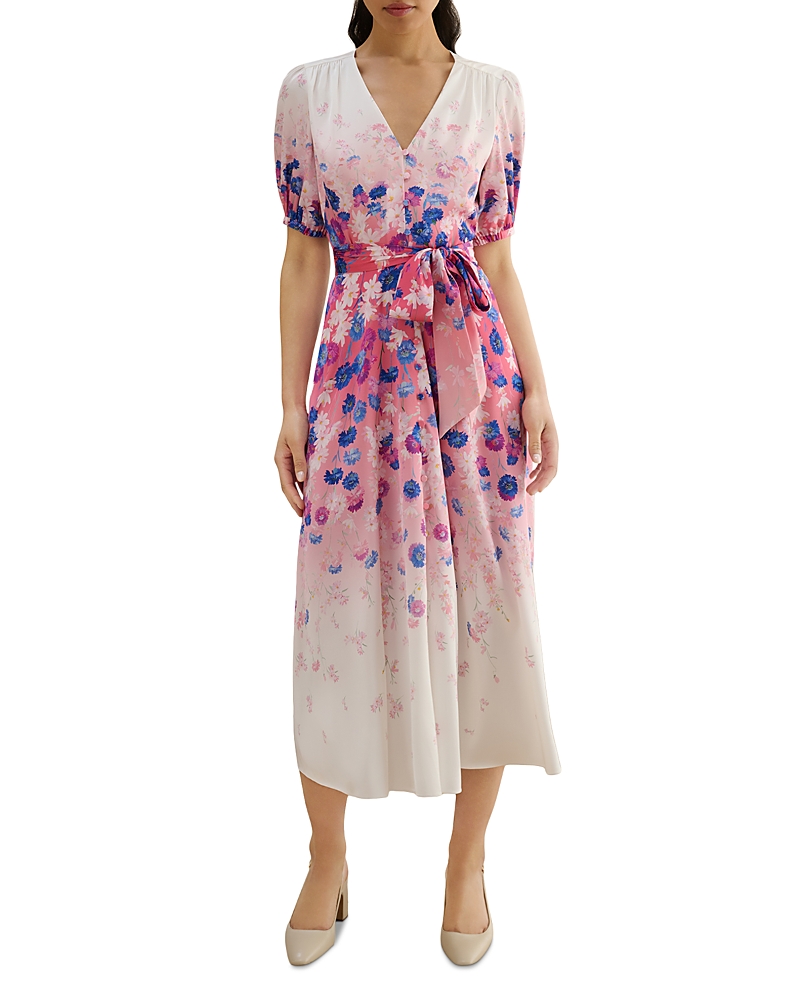 Hobbs London Charlesworth Tie Waist Midi Dress