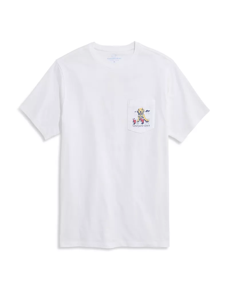 Vineyard Vines Pup Cup Short Sleeve Pocket Tee