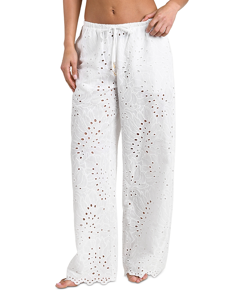 L'Agence Geraldine Monstera Eyelet Cover-Up Pants