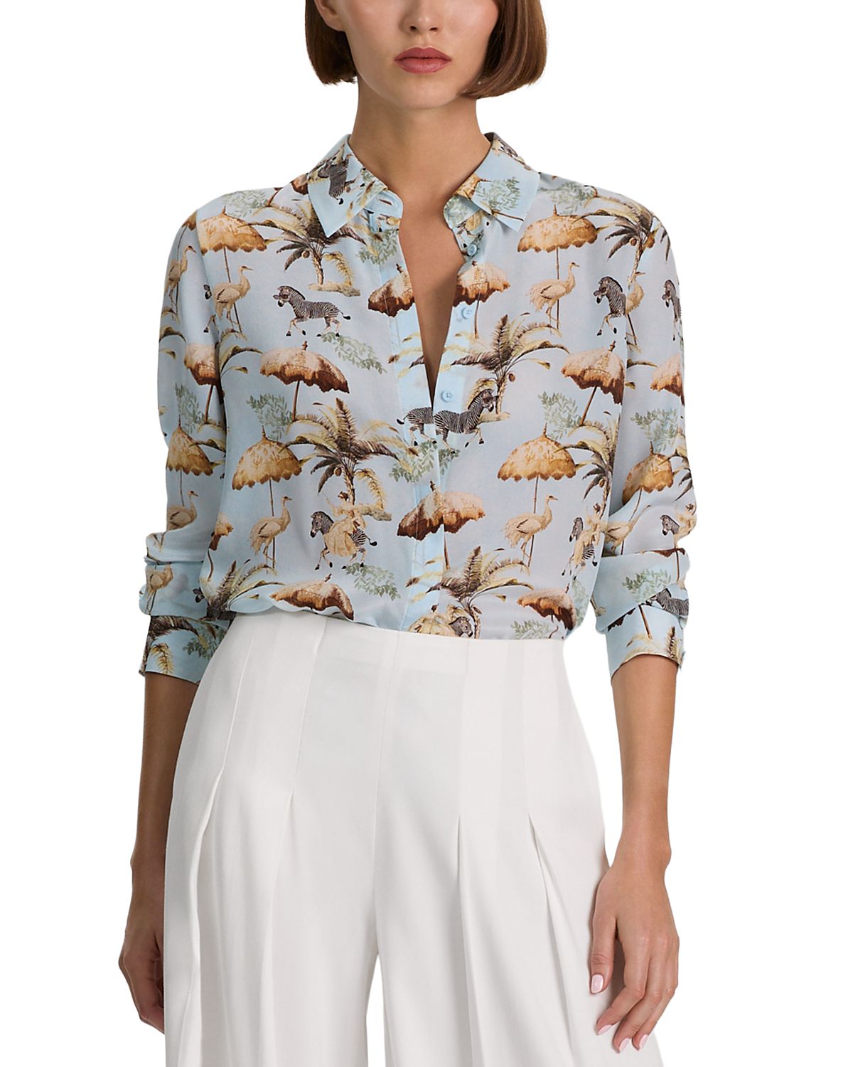 Alice and Olivia Willa Silk Shirt