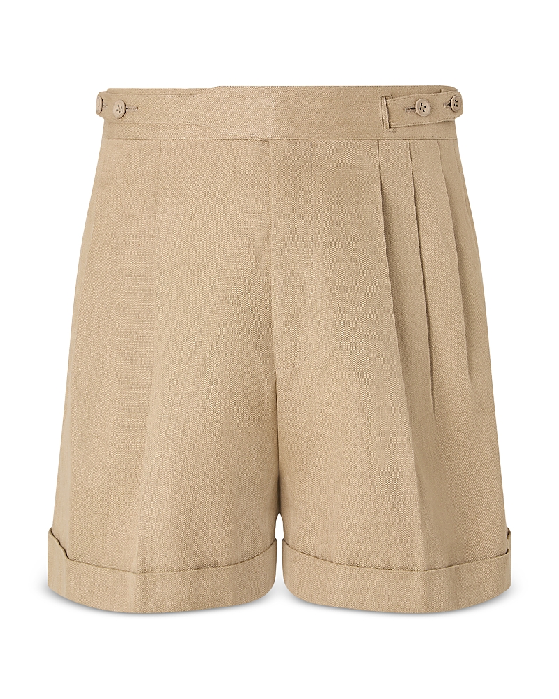 Zegna Oasi Lino Shorts In Sand