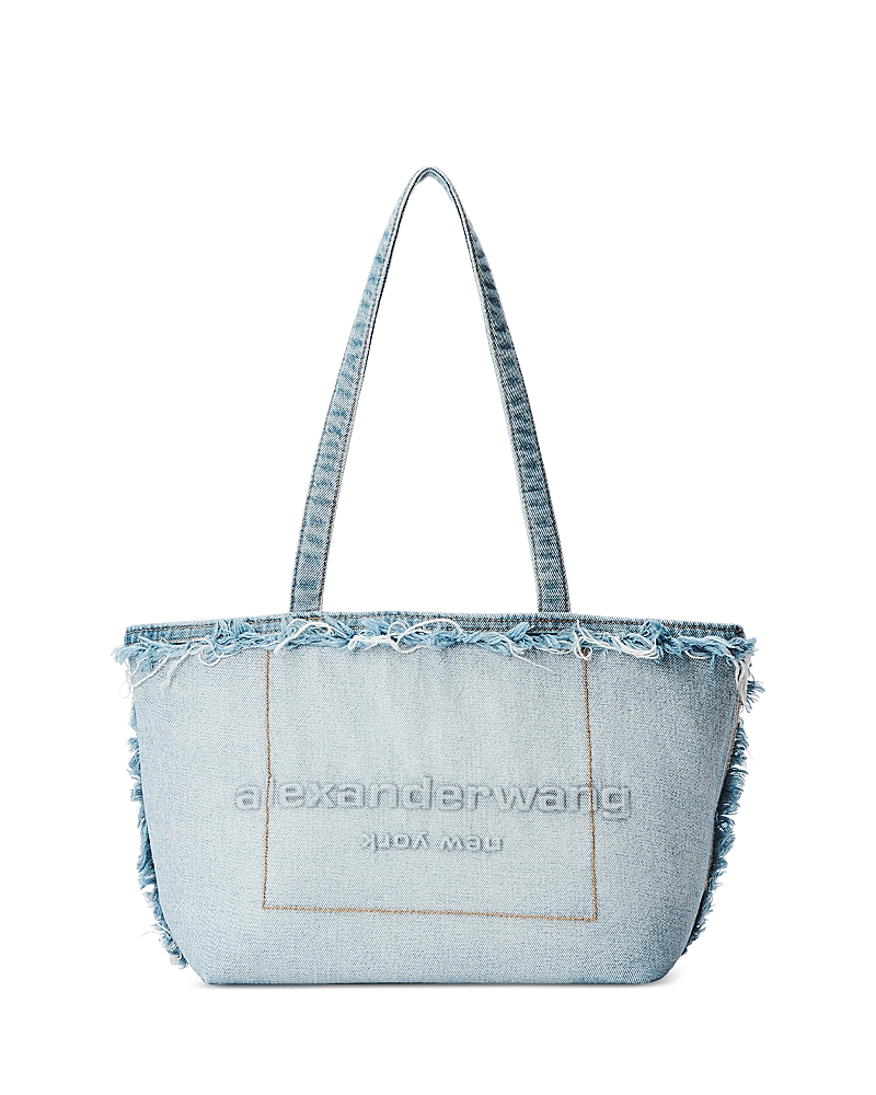 alexanderwang Punch Medium Frayed Denim Tote