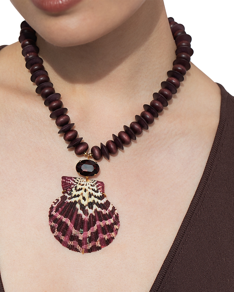Jennifer Behr Miranda Shell Statement Pendant Necklace, 16