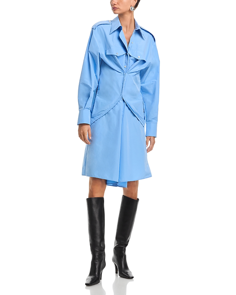 McQueen Gathered Shirt Dress