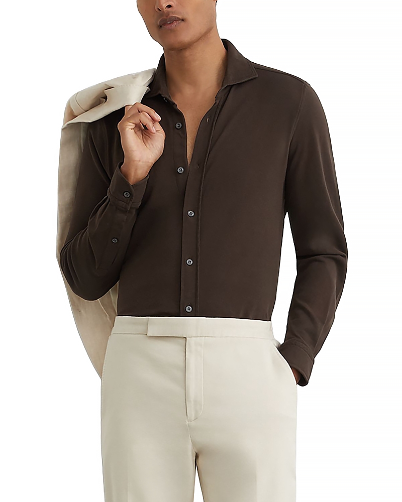 Reiss Dasilva Garment Dyed Pique Shirt